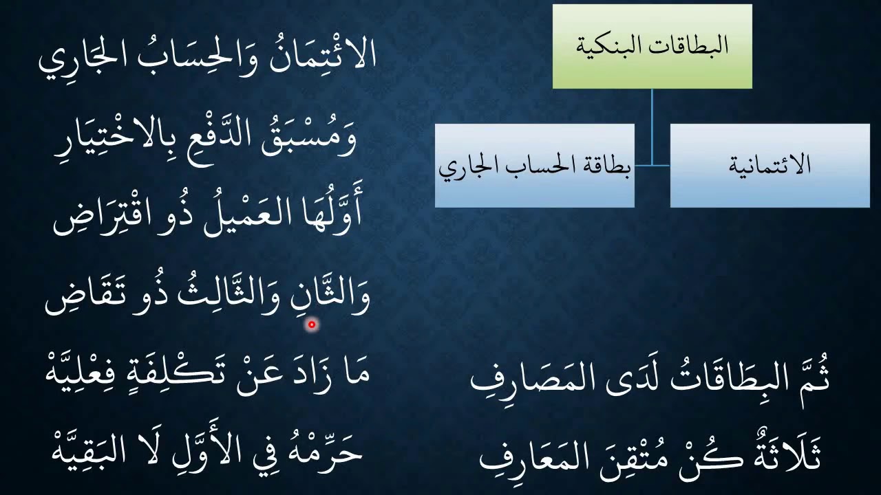 94 - 97المعاملات من شرح منظومة فقه النوازل   البطاقات المصرفية