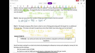 Unit 2 Review - math 7
