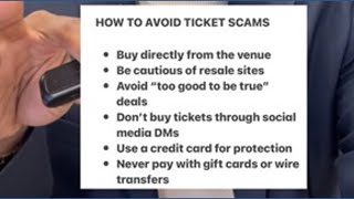 DON’T FALL FOR TICKET SCAMS