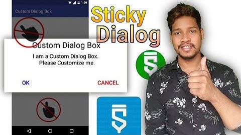 Sticky dialog activity in sketchware/Aaura Technical