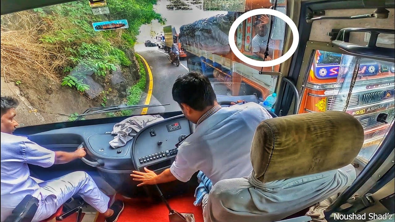 Volvo B9R Hardest driving in the dangerous hairpin bend ghat road- 16+ lakh km run volvo in ghat😳🔥🙌