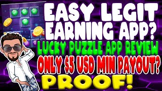 EASY LEGIT EARNING APP? $5 MIN PAYOUT? | LUCKY PUZZLE PLAY THE UNIQUE TETRIS & GET REWARD APP REVIEW screenshot 5