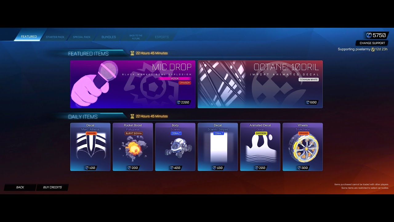 Rocket League Item Shop 21st July 2021! Crimson Mic Drop Goal