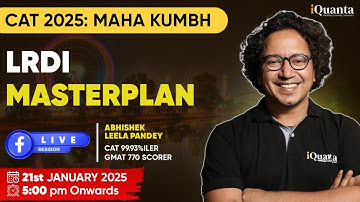 CAT 2025 LRDI Masterplan by CAT 99.93%iler | Abhishek Leela Pandey