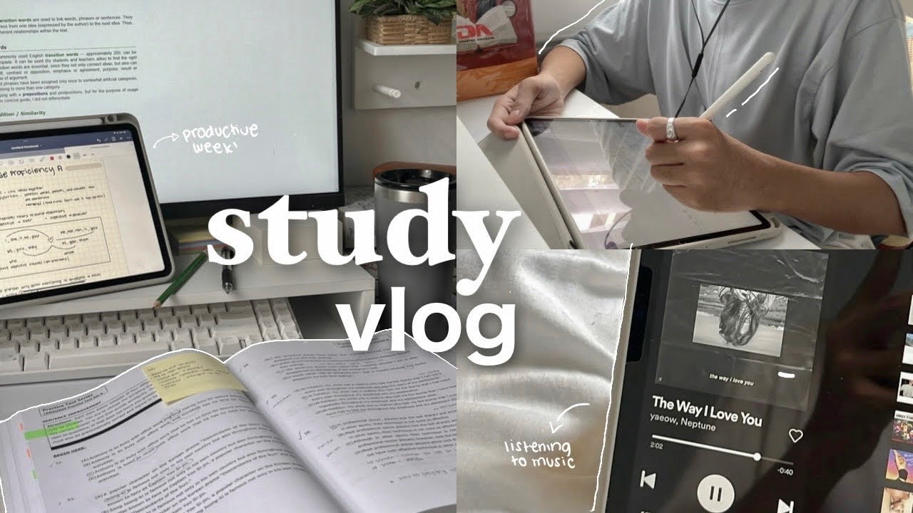 *productive* weekend vlog | lots of studying, stationary haul ☁️