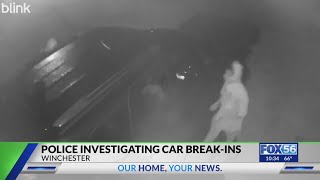 Winchester police investigating string of overnight car thefts