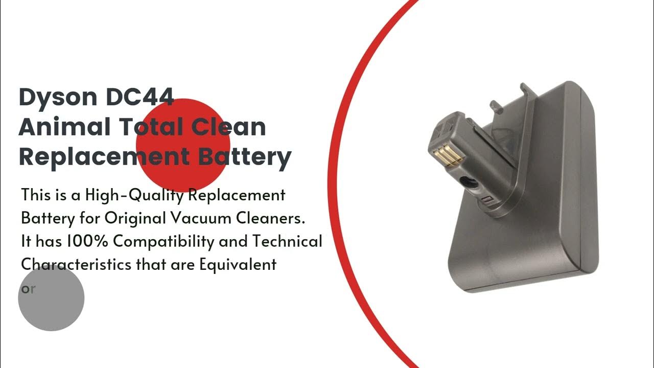 Replacement Battery for Dyson DC44 Animal Total Clean YouTube