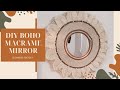 MIRROR DIY / BOHO MIRROR DIY / MACRAME BOHO MIRROR / DIY DECOR MIRROR/ DIY SUPER EASY WALL MIRROR