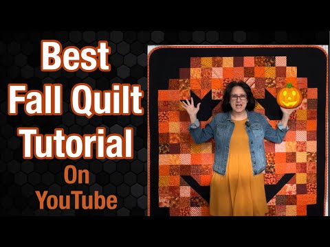 🎃 Pumpkin Quilt 🧡 Full DETAILED Tutorial EASY