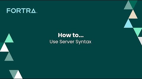 Sequel Data Access | How to Use Server Syntax