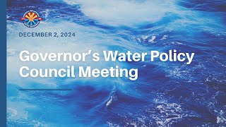 Governor's Water Policy Council (2024.12.2) Az Farm Bureau And State Senator Quit Governor S Water Policy Council