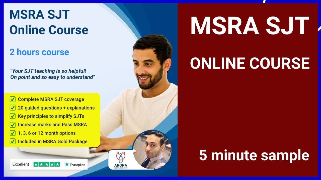 MSRA SJT Online Course Free 5 minute sample Pass MSRA Exam Arora