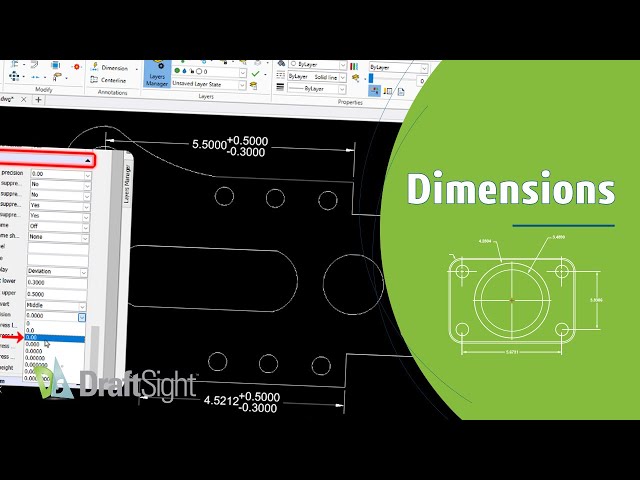 Modify Precision of Tolerances for Specific Dimension(s) from Properties Palette