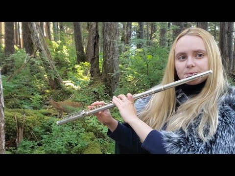 Moma deer and her baby show up while I play flute in Alaska!