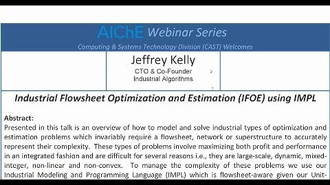 Industrial Flowsheet Optimization and Estimation using IMPL