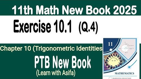 Class 11th Math New Book Exercise 10.1 Q4-Exercise 10.1 Q4 Maths 11 class Math New Book E.X 10.1