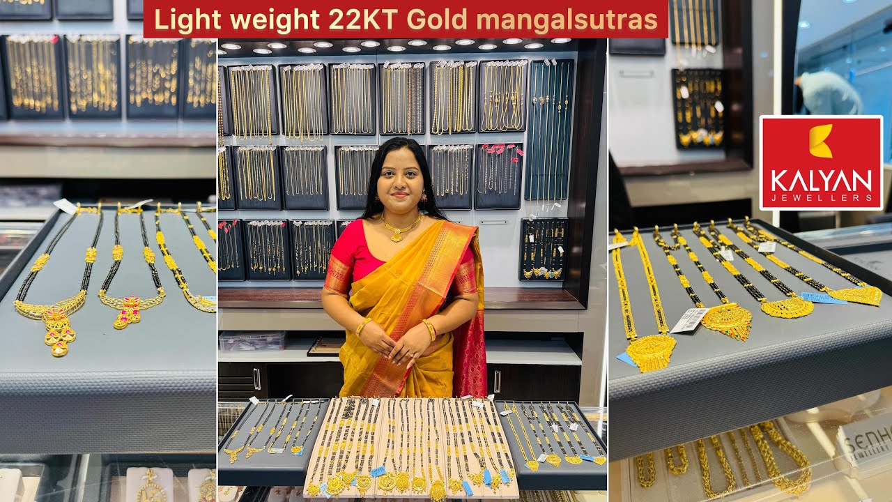Light weight 😲 New 22KT Gold Long mangalsutra designs from Kalyan jewellers | Mangalsutra special ✨