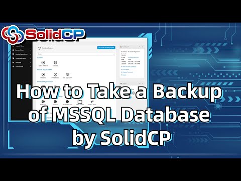 How to Take a Backup of MSSQL Database by SolidCP