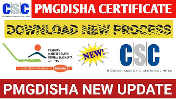 pmgdisha new update | pmgdisha certificate download | csc new update