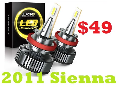 2011 년형 Toyota Sienna 용 Auxito LED 조명 개봉 및 설치 HID 1 부보다 밝음