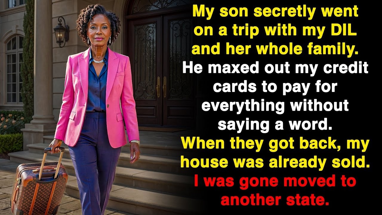My son took a secret trip, maxed my cards When he got back, the house was sold I was gone