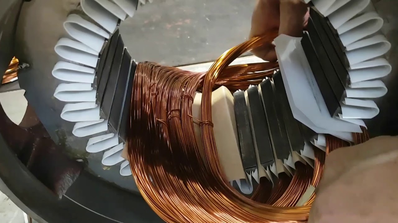 삼상유도전동기 코일수리(Motor Winding)효성 11Kw 4p 440V