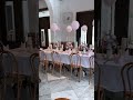 Simple Birthday Decoration in Pink and White theme for a small group dinner