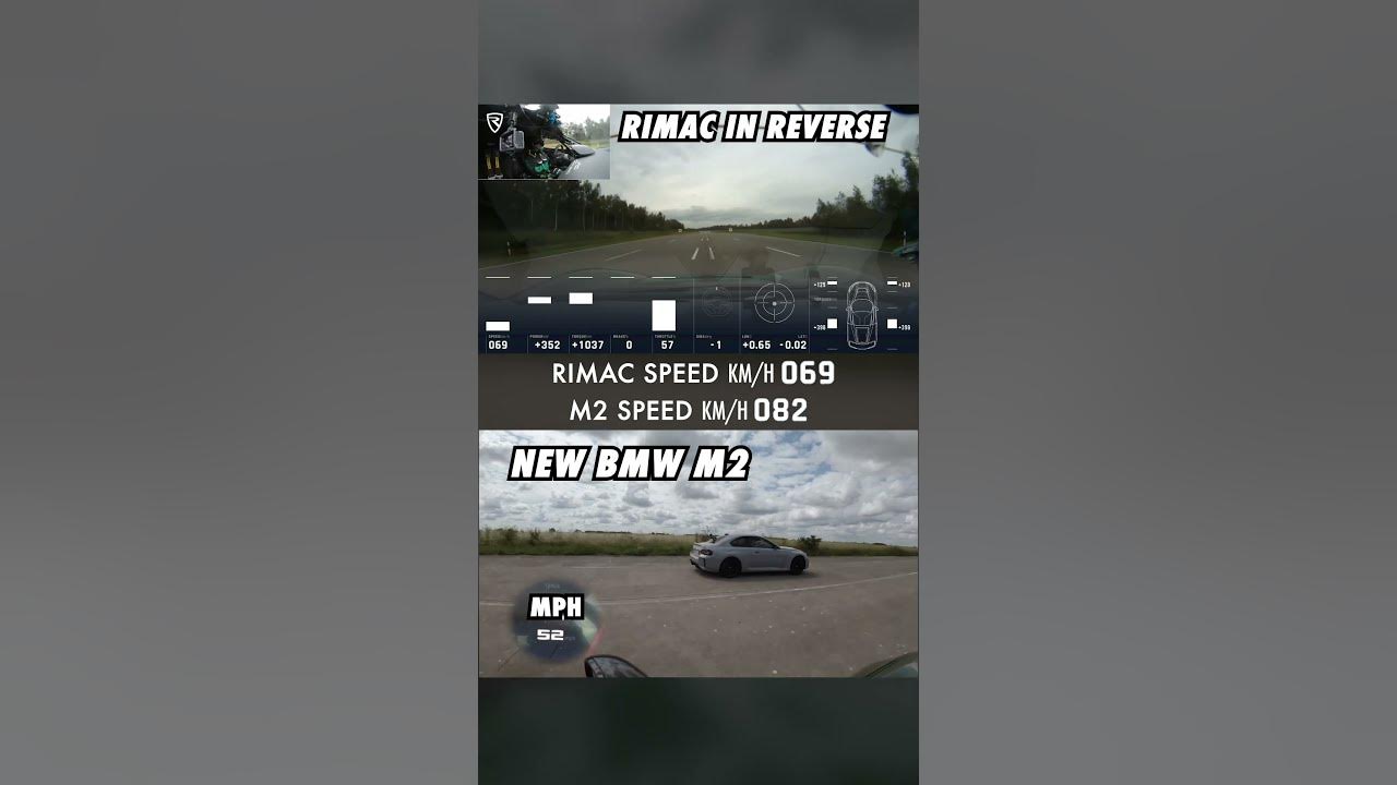 Rimac Nevera Is Faster In Reverse Than Mustang Dark Horse Going Forward