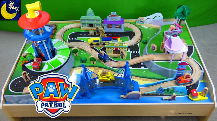 Paw Patrol Adventure Bay Play Table Look Out Tower Pups Kidcraft Wooden Train Tracks Table Playset