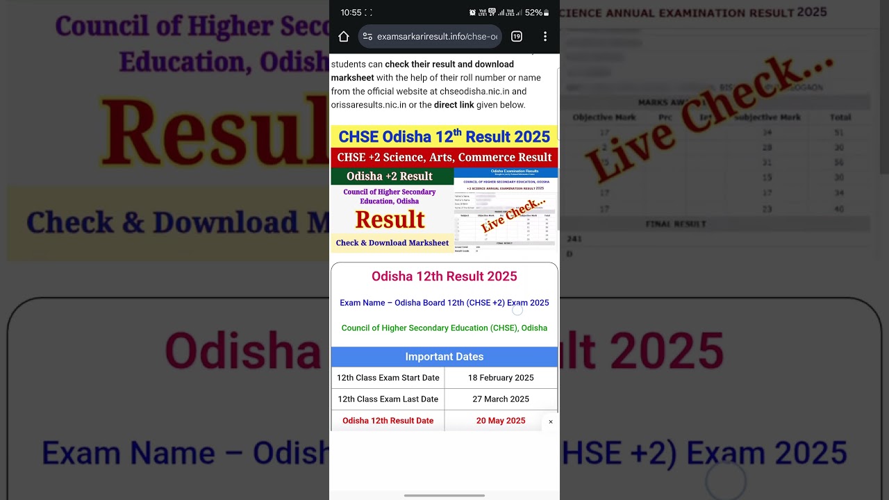 +2 result chse Odisha check ✅💯 