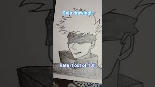 Gojo drawing! (repost) #anime #cool #art #drawing #jjk #judas #gojo #shorts #foryou #red #blue