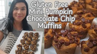Yummy Gluten Free Mini Pumpkin Chocolate Chip Muffins 