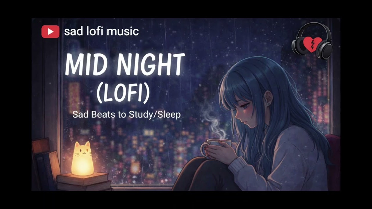 Rainy Night Lofi | Sad Lofi Music | Relax • Study • Sleep 