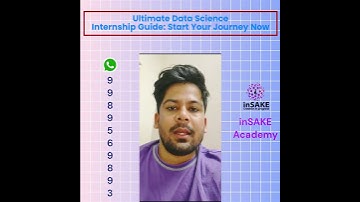 My Data Science Internship Success Story at inSAKE Academy #DataScienceInternship