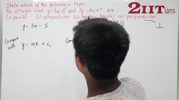 Equation of a Straight line Exercise 12.2 Q 1 Class X ICSE | IIT JEE |The straight lines y = 3x – 5