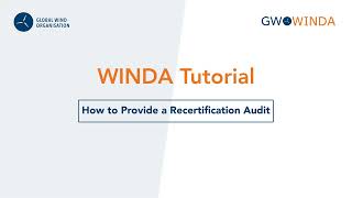How To Provide A Recertification Audit On Winda