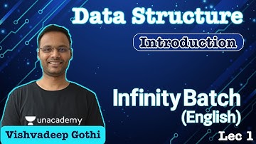 Introduction to Data Structure | L 1 | Data Structure | Infinity Batch | GATE 2022 CSE
