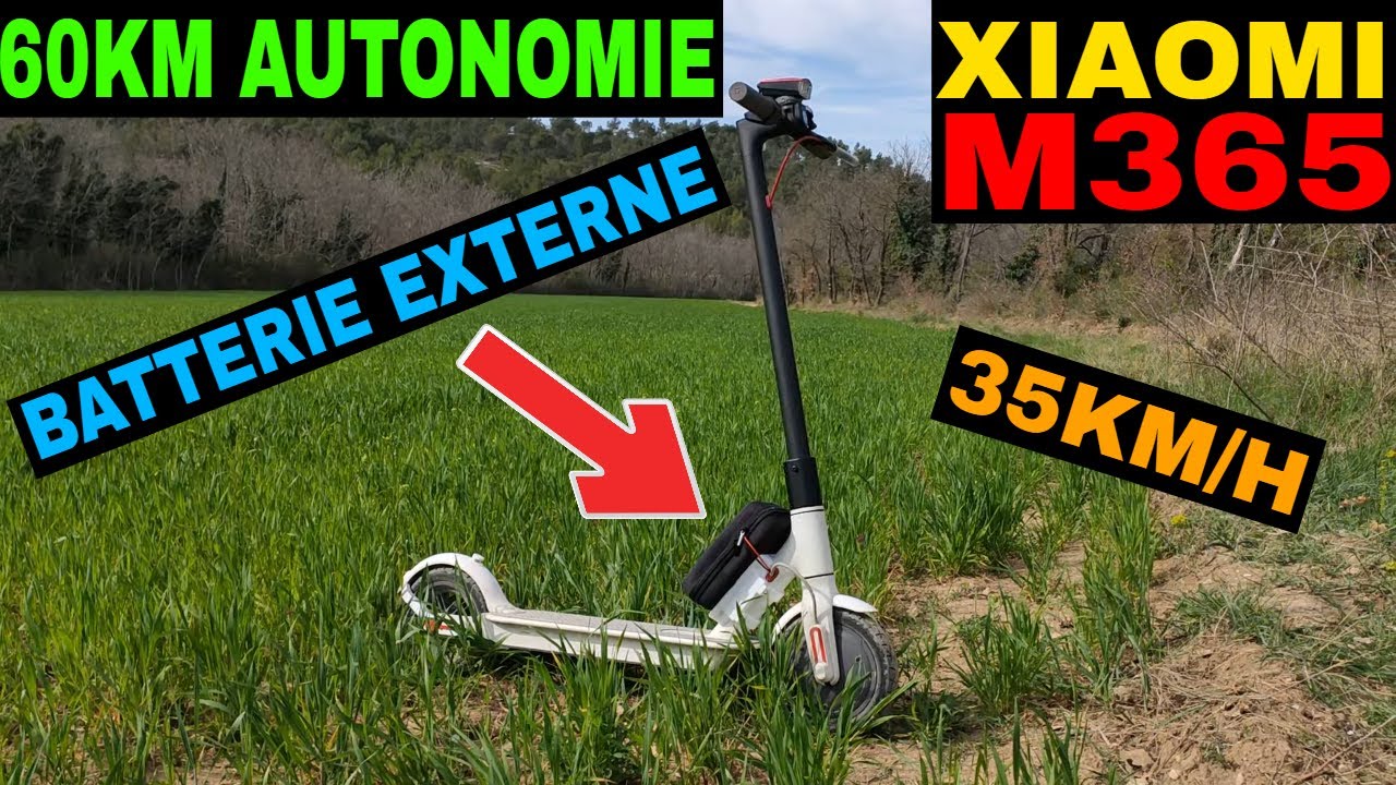 Batterie externe 60 kilomètres autonomie : Trottinette électrique Xiaomi  M365 ( Débrider et custom ) 