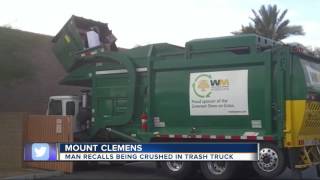 Man recalls being crushed in trash truck