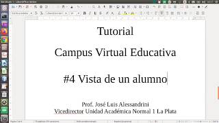Tutorial #4 Vista de un Alumno