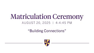 Albion College Fall 2025 Matriculation Convocation