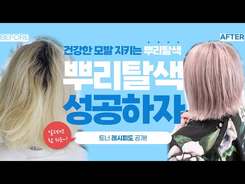 뿌리 탈색 하는 방법 +토너 레시피 공개!