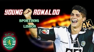 Young Ronaldo Sporting Lisbon Upscaled Clips 4K Quality Dribbling & Skills