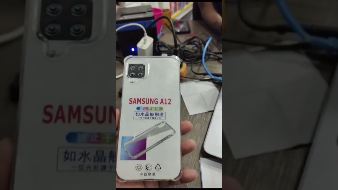 Samsung A12 silicon back cover in full glass protector in 2023