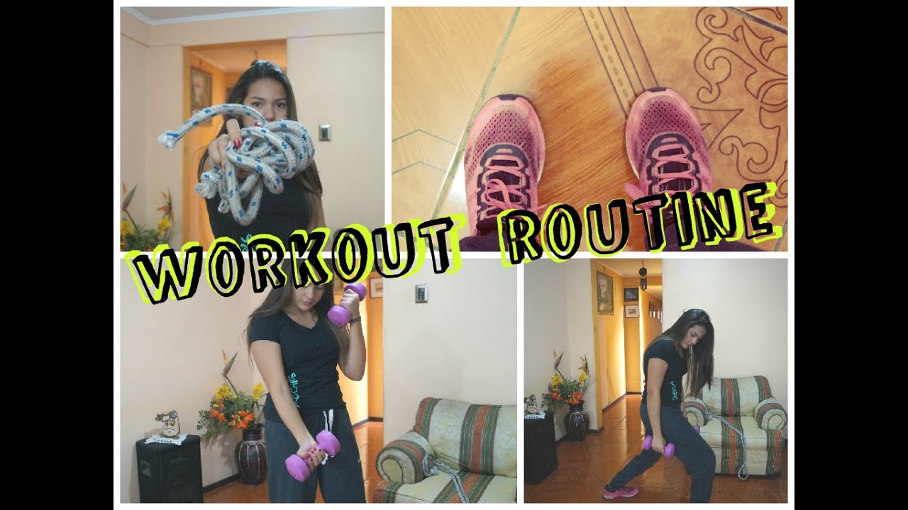 My workout routine/ mi rutina de ejercicios ♥ - YouTube