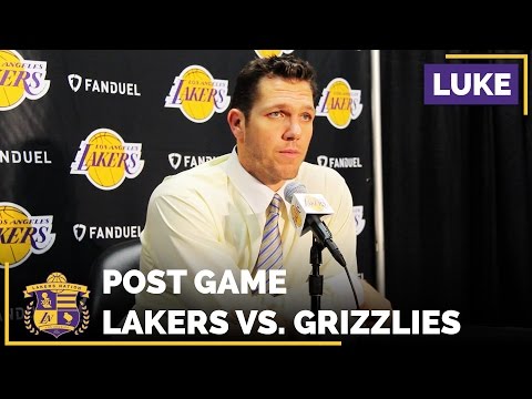 Luke Walton After Lakers Beat The Grizzlies, In One Of Their Best Games This Season