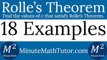 Rolle’s Theorem | 18 Examples