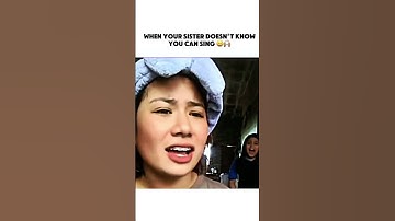Thumbnail of When your sister can sing! 😄😱 #shorts