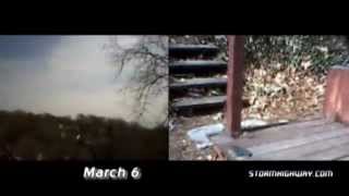 Timelapse: 24 winter days: sky and ground views w/ snowfalls, Charleston WV