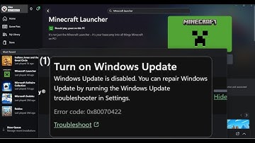 Fix Minecraft Launcher Not Installing/Updating Error Code 0x80070422 Turn On Windows Update PC
